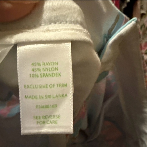 Lilly Pulitzer Natia 9” knit stretch shorts multi Royal coral women’s size 8 - Picture 7 of 9